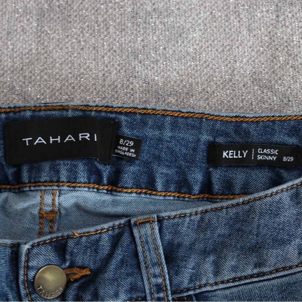 Tahari Women's Classic Skinny Kelly Jeans in Classic Blue Sz 8/29 - Picture 5 of 6